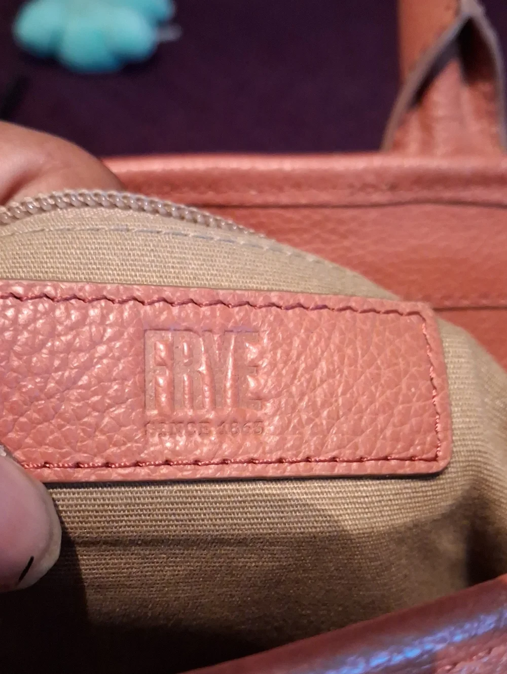 Frye Clay Brown Leather Satchel.